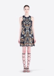 Embroidered linen dress