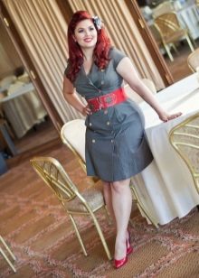 Gray shirt dress for overweight women