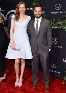 Dječja plava haljina A-line srednje duljine