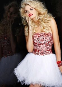 Organza Baby Doll Dress in Rhinestone