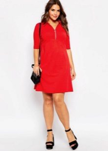 Full zip polo dress