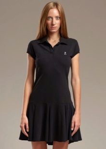 Black polo dress with a skirt