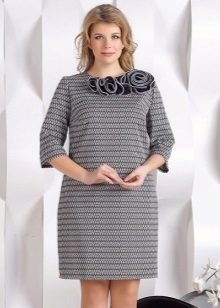 Straight evening gown for full