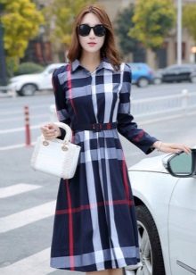 Large Check Shirt Dress