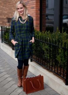 Green Check Shirtdress - Office Option