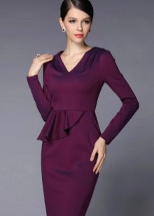 Peplum Dress with Long Sleeve
