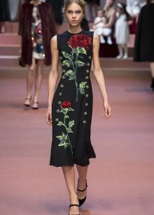 Dolce & Gabbana Black Roses Dress