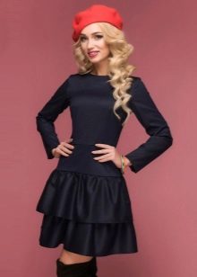 Blue dress with frill skirt