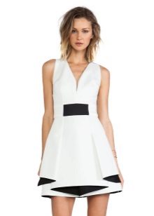 Dress with large flounces on a skirt