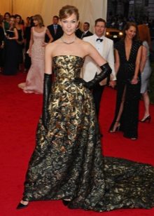 Half-length bustier dress with a half-skirt