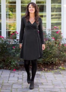  Flared Skirt Wrap Dress