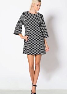 Three Quarter Flare Sleeve Dress