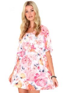 Tag-init White Floral A-Line Dress
