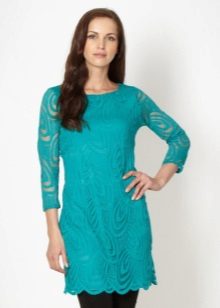Turquoise tunic dress
