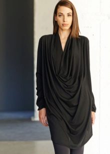 Long black tunic dress
