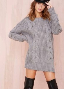 Woolen tunic dress
