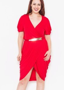 Red tulip dress for overweight