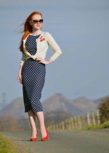 Polka dot dress cardigan