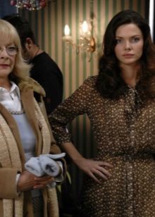 Brown dress in white polka dots Boyarskaya - The Irony of Fate