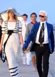 White dress in a nautical style