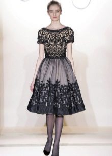 Dress (princess) with a bell skirt for a figure Slim column