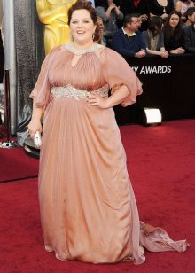 Beige Long High Waist Dress For Fat