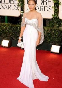 White long dress with high waist