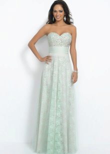 Light green high waist dress