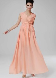 Peach High Waist Dress