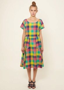 Simple Madras Check Dress