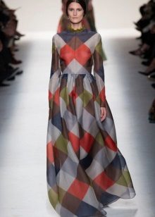 Long Madras Check Dress