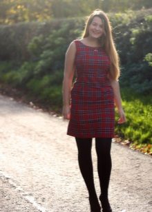 Red Plaid Dress for Fat Women