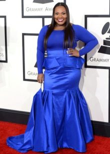 Abito lungo godet con maniche lunghe per intero