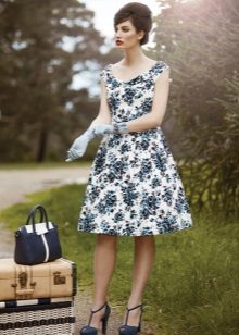 Black and White 50s Cocktail Dress
