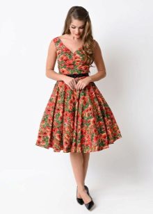50s wide hips women dress
