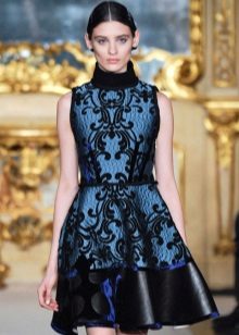 Short baroque dress blue
