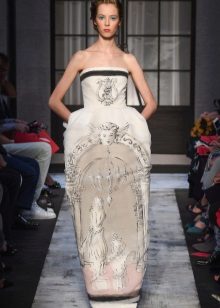 Puffy baroque dress with print