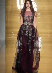 Baroque burgundy dress
