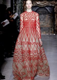 dress with red decor