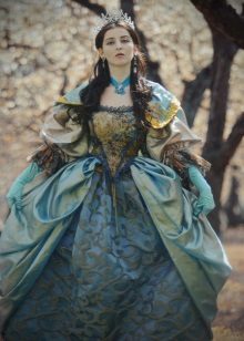 Blue baroque dress