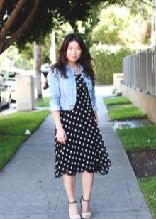Black M White Print Midi Casual Dress