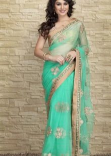 Green Indian Saree