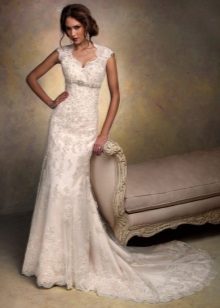 High Waist Strapless Wedding Dress