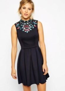 Stoned knitted dress