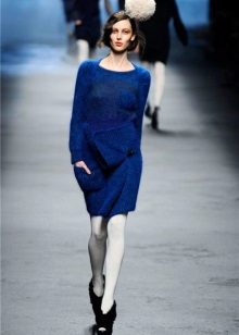Knitted dress blue