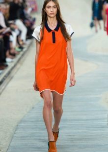 Knitted dress in a sports style