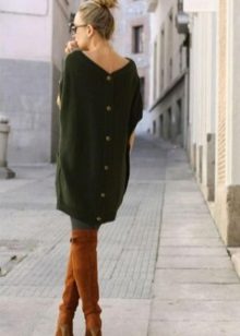 Green sweater dress