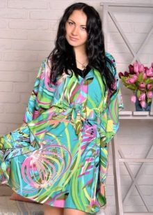 Multicolored Home Kimono Dress
