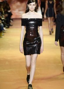 Leather Shoulder Dress