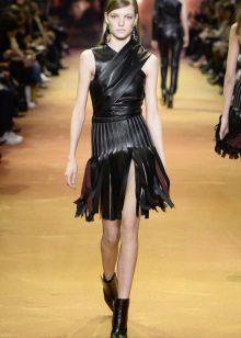 Leather dress evening